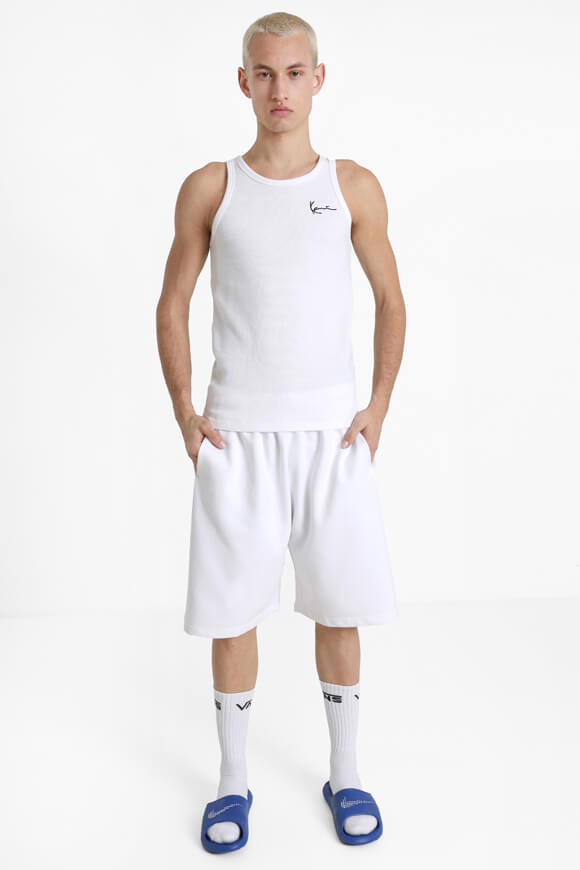 Tanktop mit Waffelstruktur - White