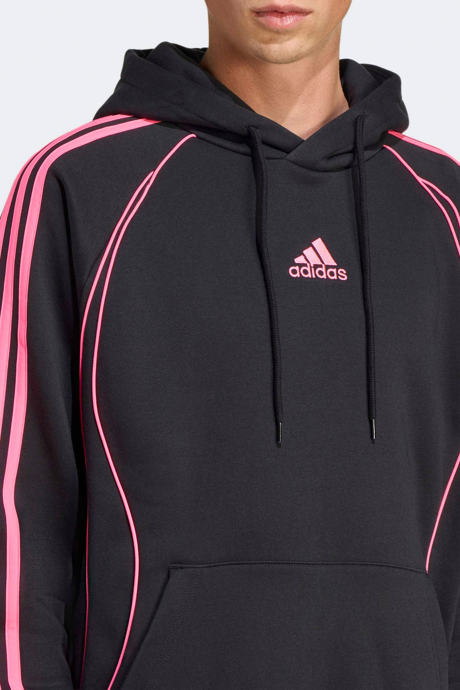 Teamgeist hooded sweatshirt - Black + Lucid Pink