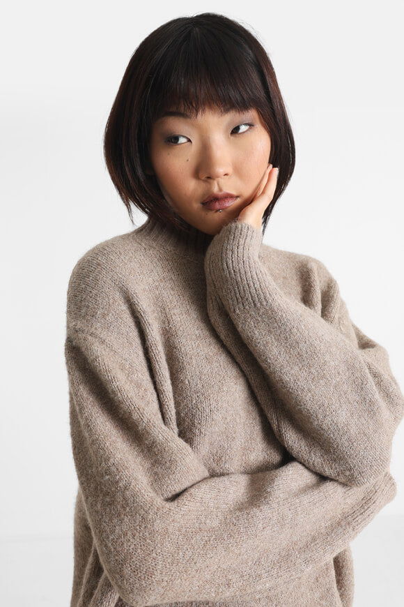 Maglia oversize - beige screziato