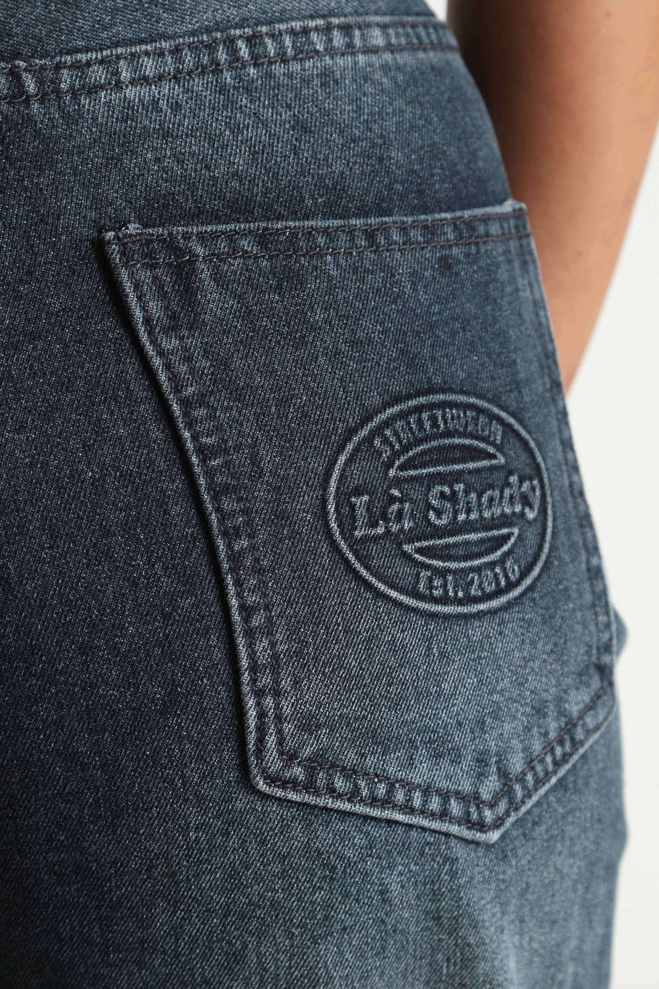 Jean barrel fit - Bleu/Gris