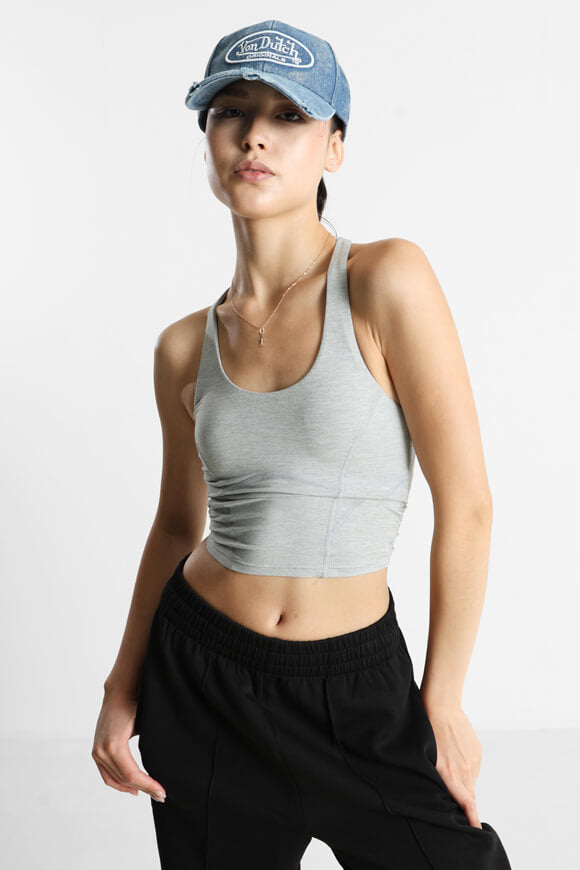 Crop top - light gray mottled