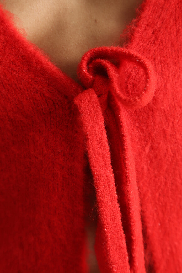 Jaquette en tricot - Rouge