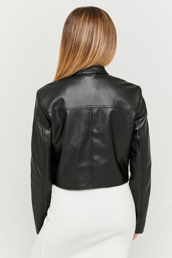 Veste de motard en similicuir - Black