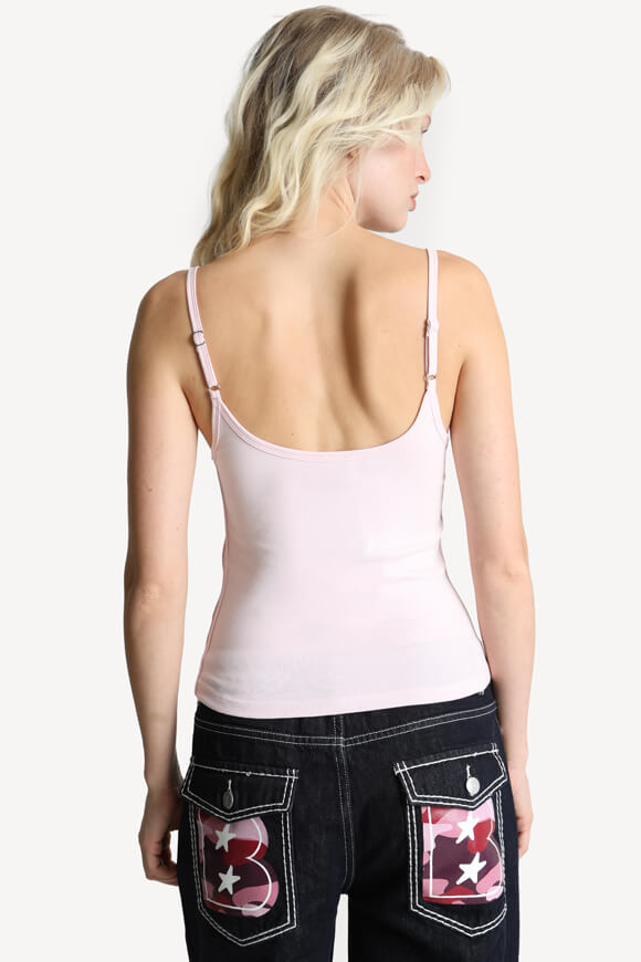 Crop Trägertop - Hell Pink