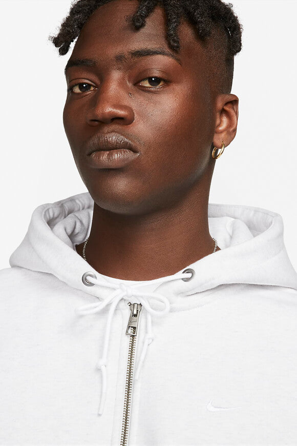 Solo Swoosh zip-up hoodie sweatshirt - Birch Heather