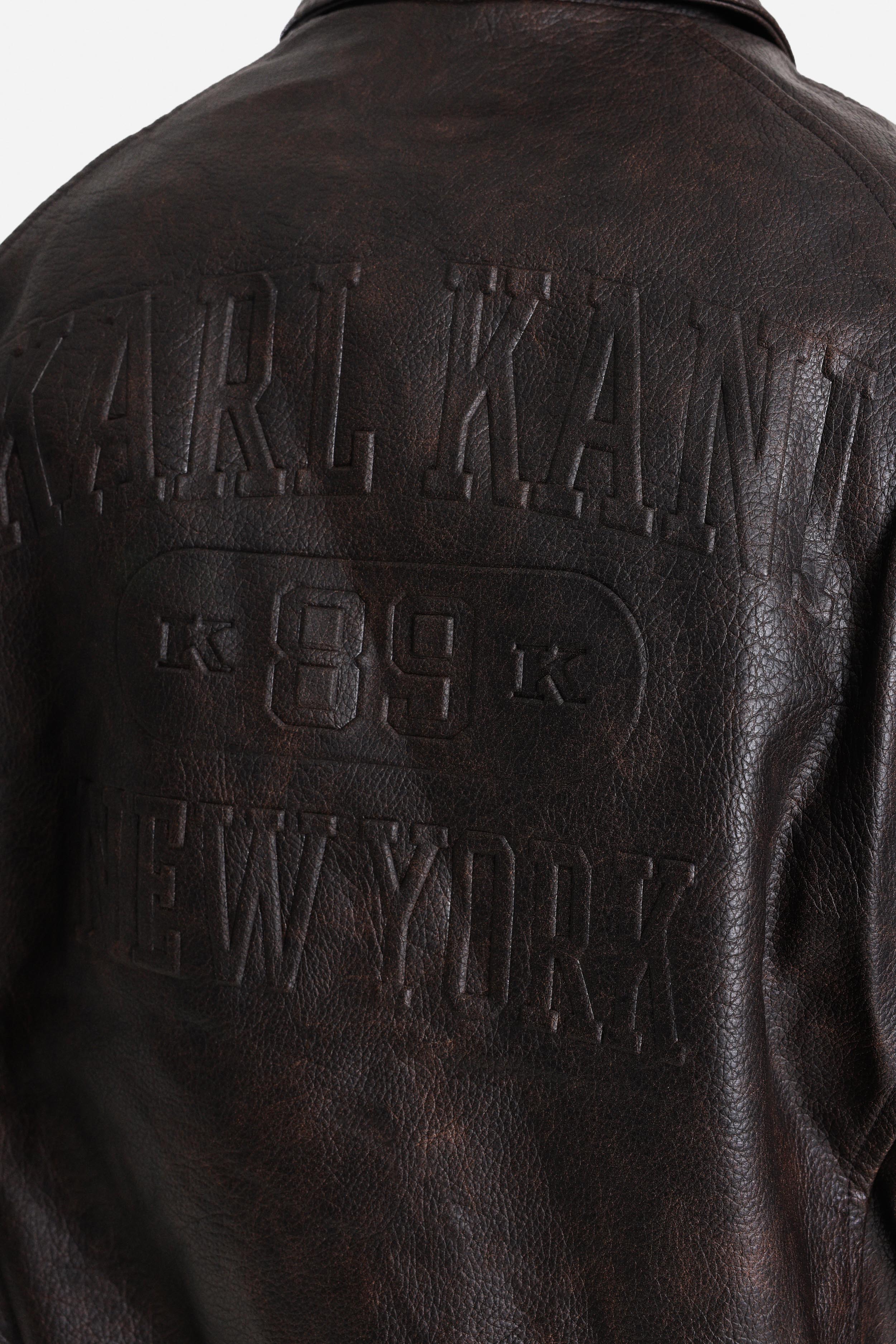 Bomber Kunstlederjacke - Dark Brown