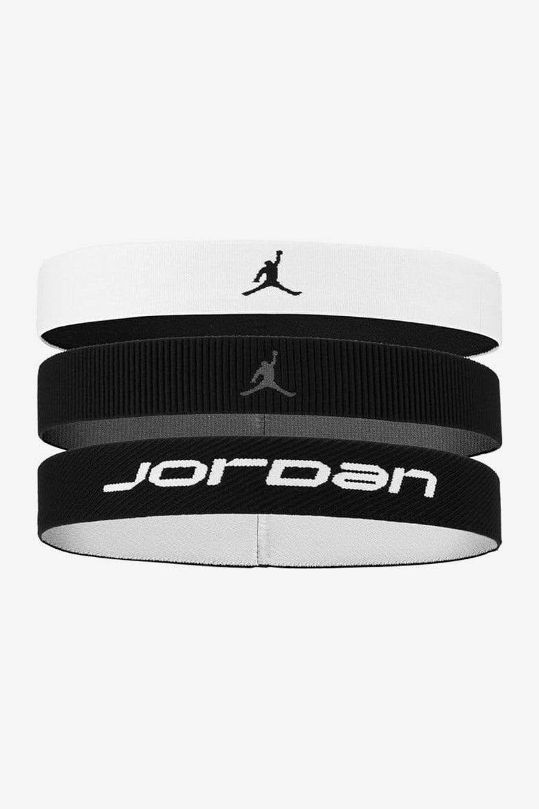 Dreierpack Sport Haarbänder - Black + White