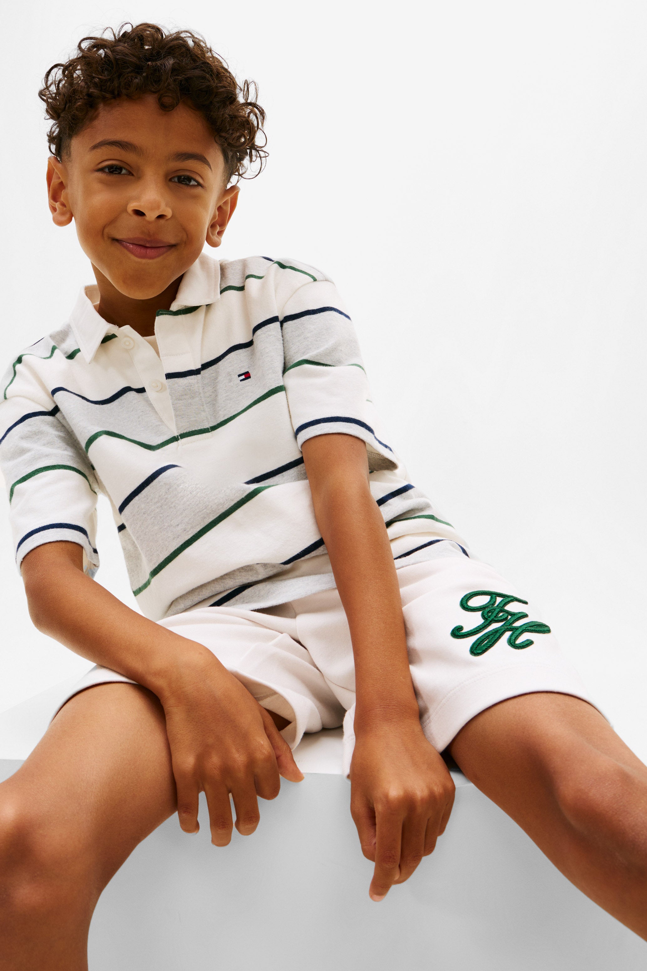 Rugby Polo - Light Grey Heather + Offwhite