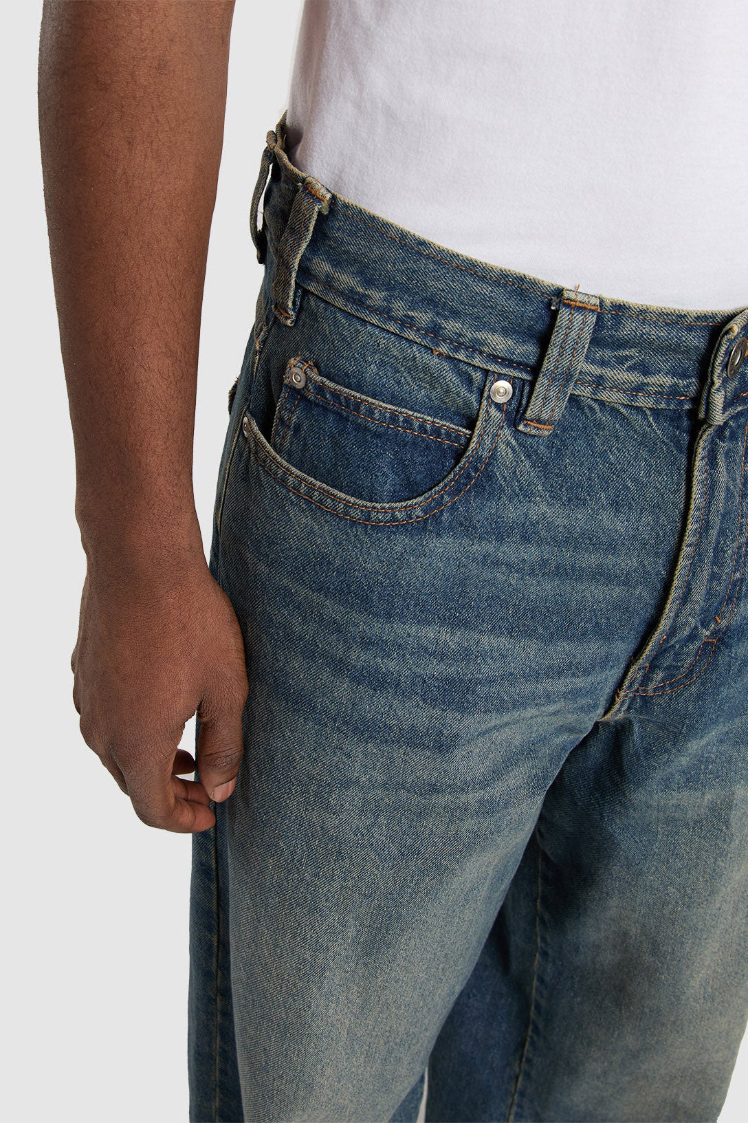 Jeans Hilham Baggy - Khaki tinto di blu