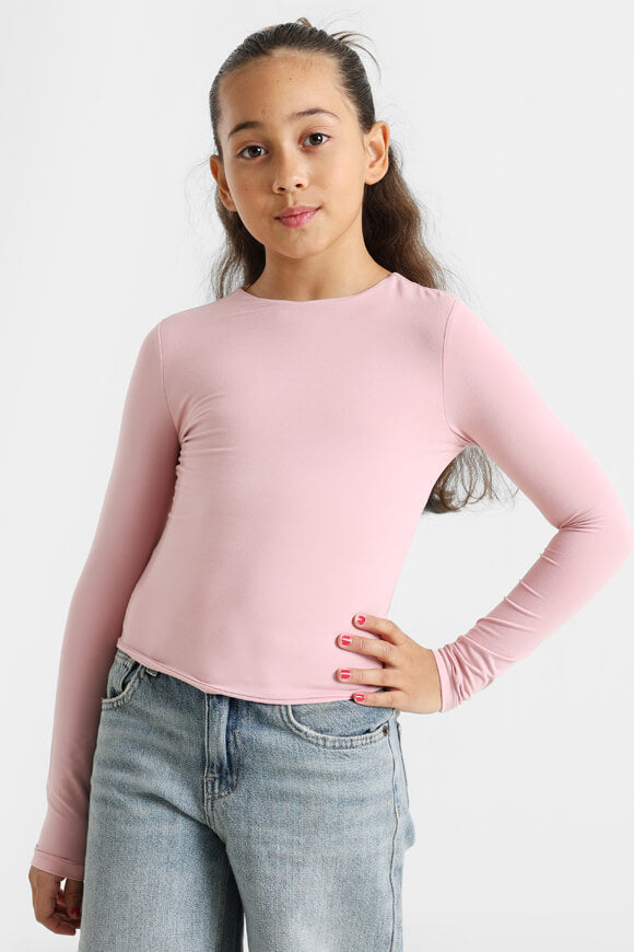 Crop Langarmshirt - Pink