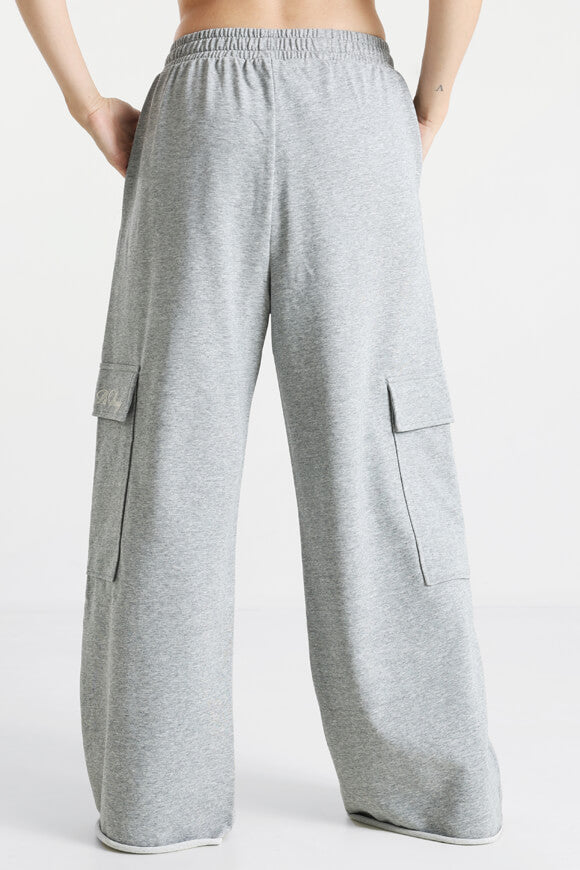 Pantalon cargo en sweat - Gris chiné