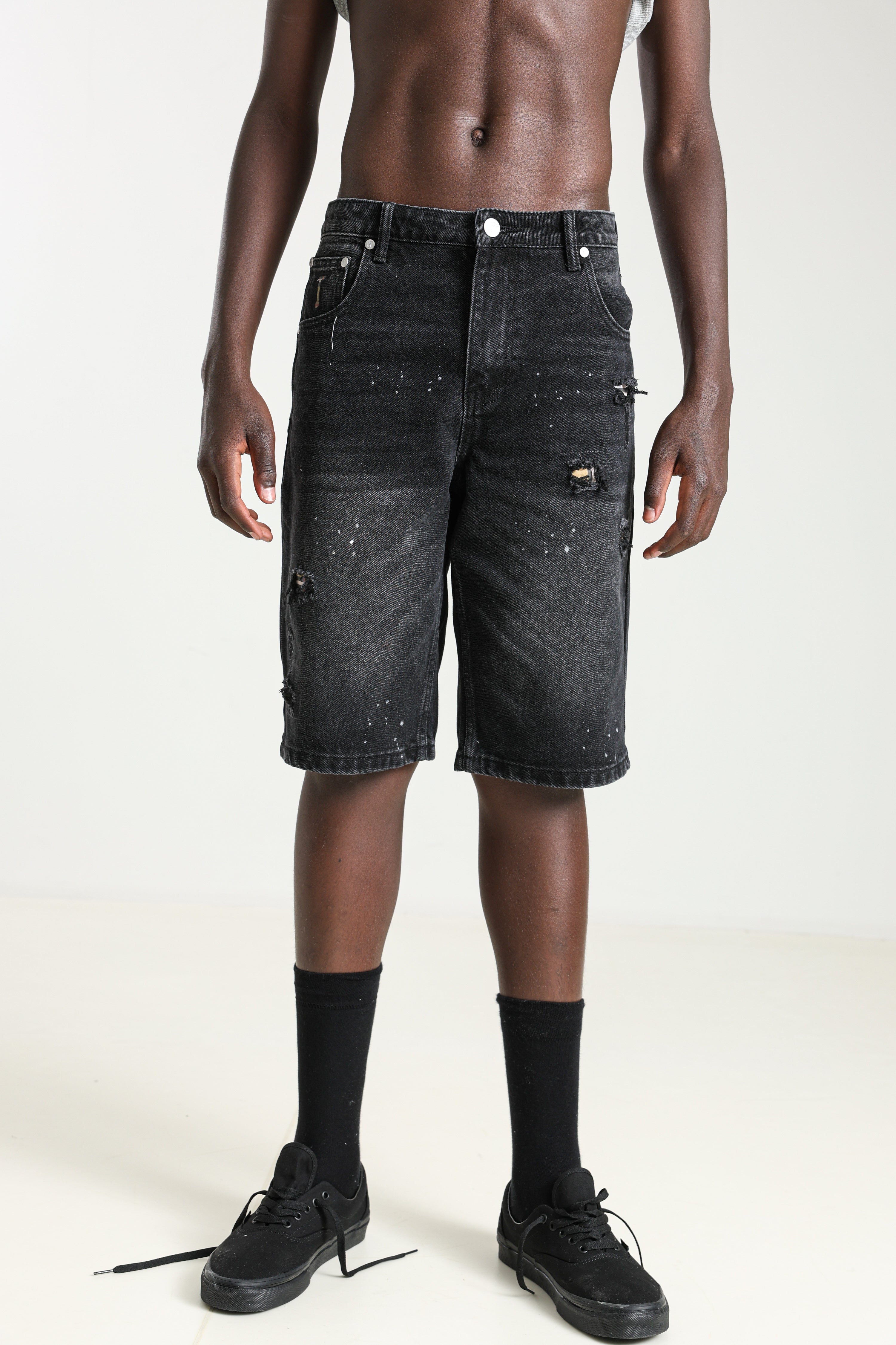 Denim shorts - Noir Denim