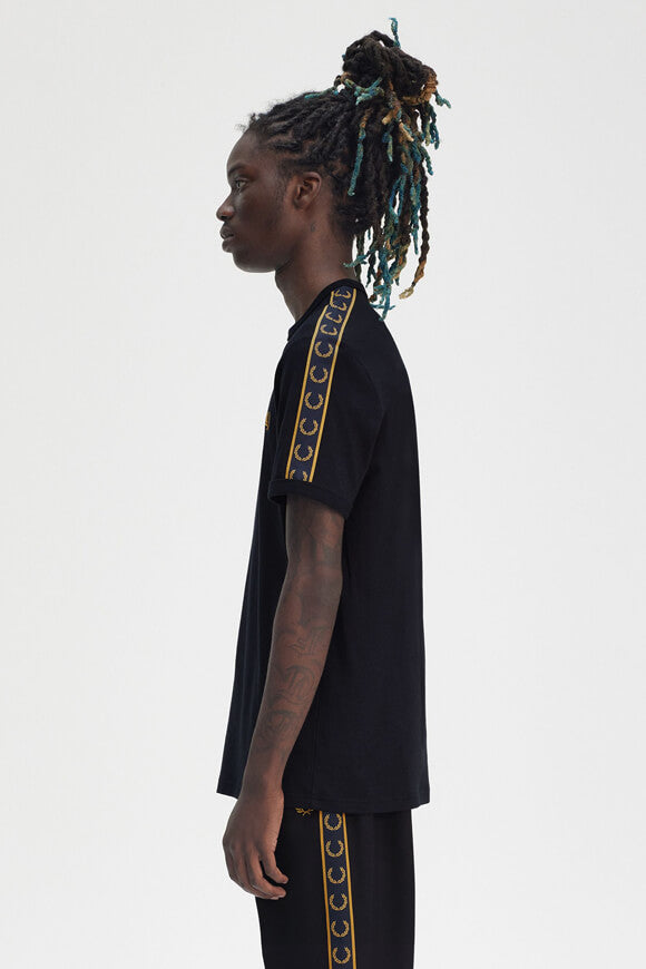 Contrast Tape Ringer T-Shirt - Navy