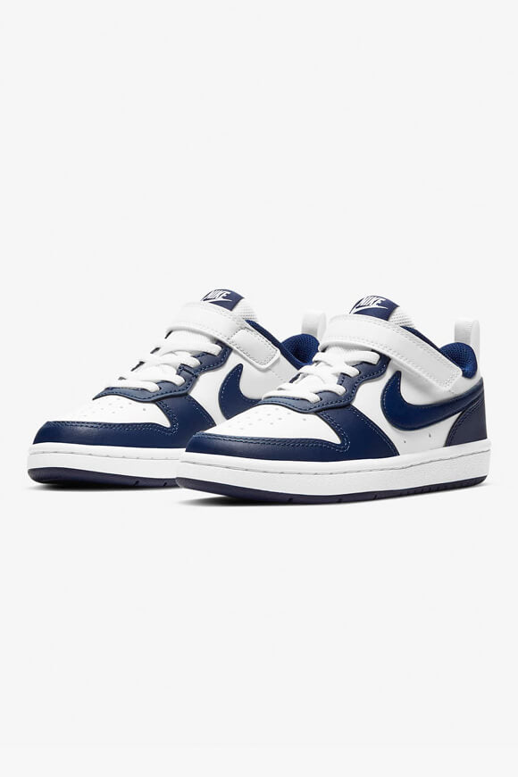 Court Borough 2 Kids Sneaker - White + Blue Void + Signal Blue