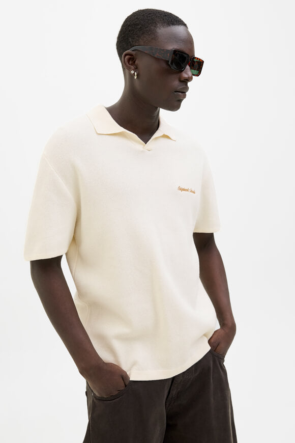 JORNORREBRO knitted polo shirt - Sea Salt