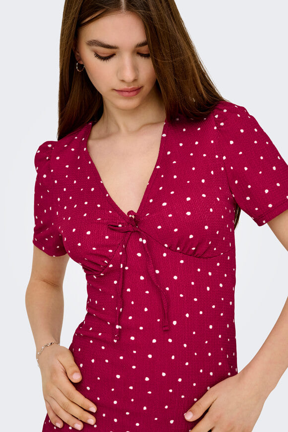 ONLBILL mini robe en seersucker - Rio Red