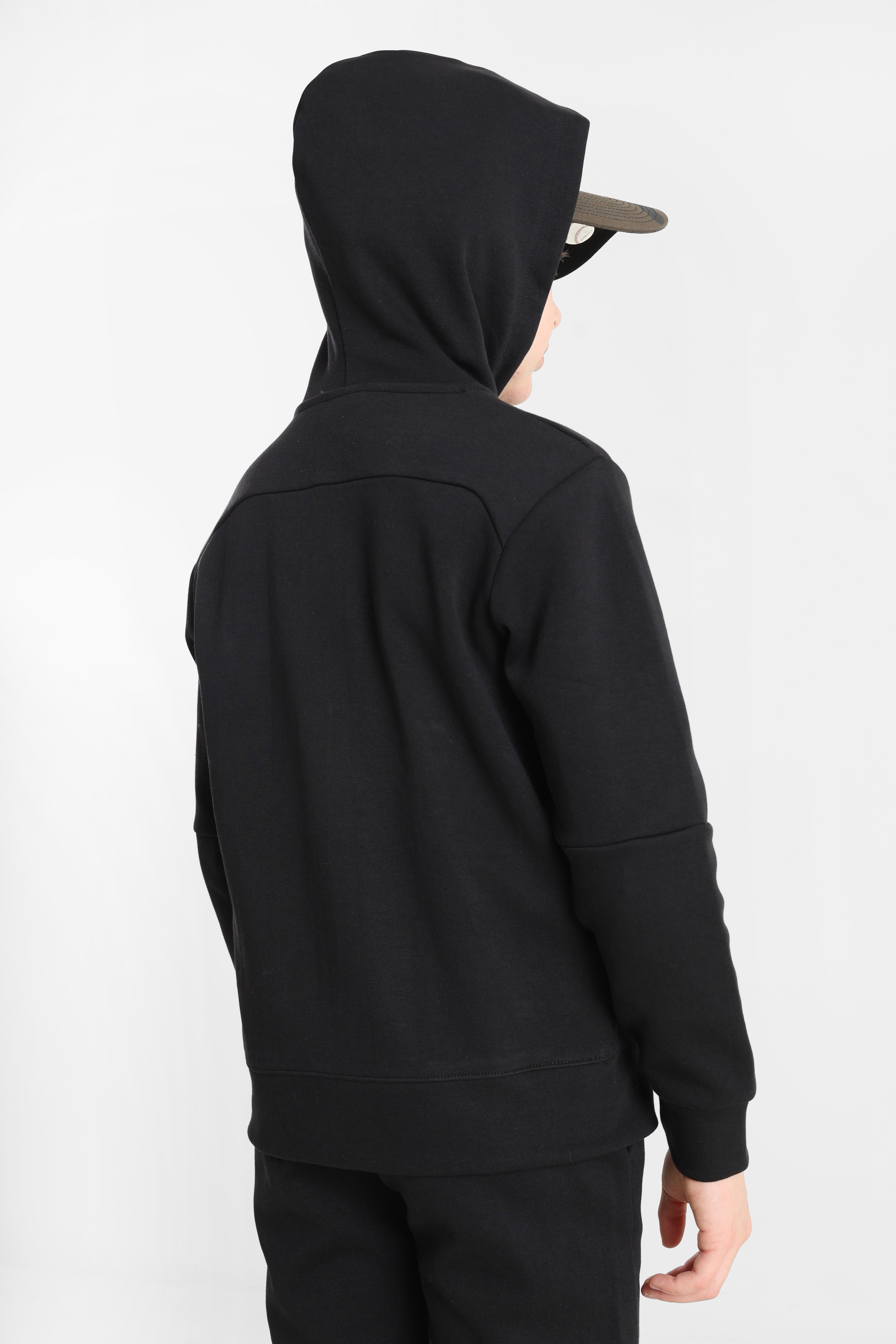 Kapuzensweatjacke - Black