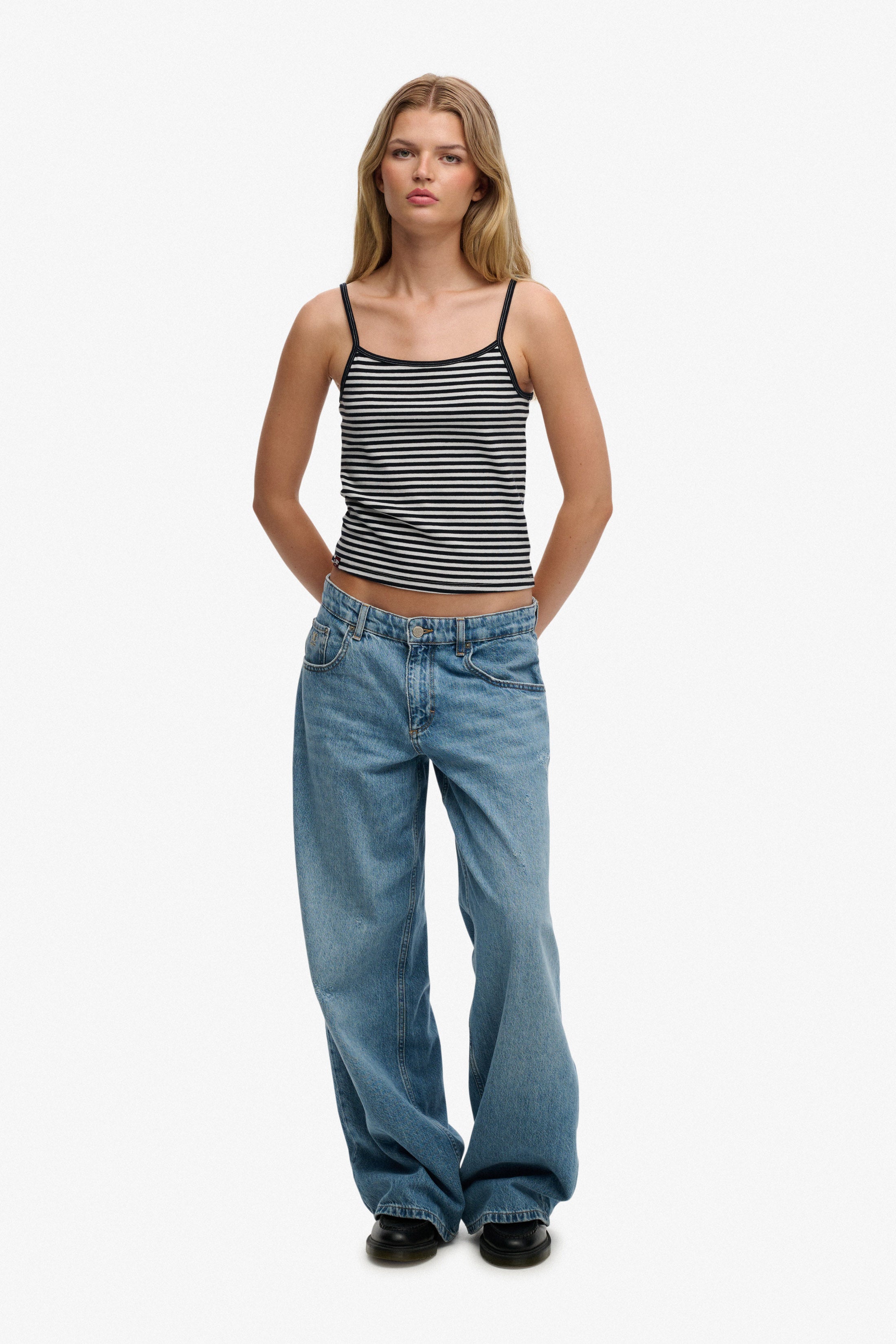 Crop Trägertop - Eclipse Navy