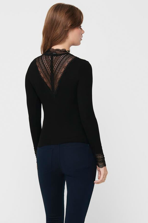 Tilde ribbed long sleeve shirt - Black