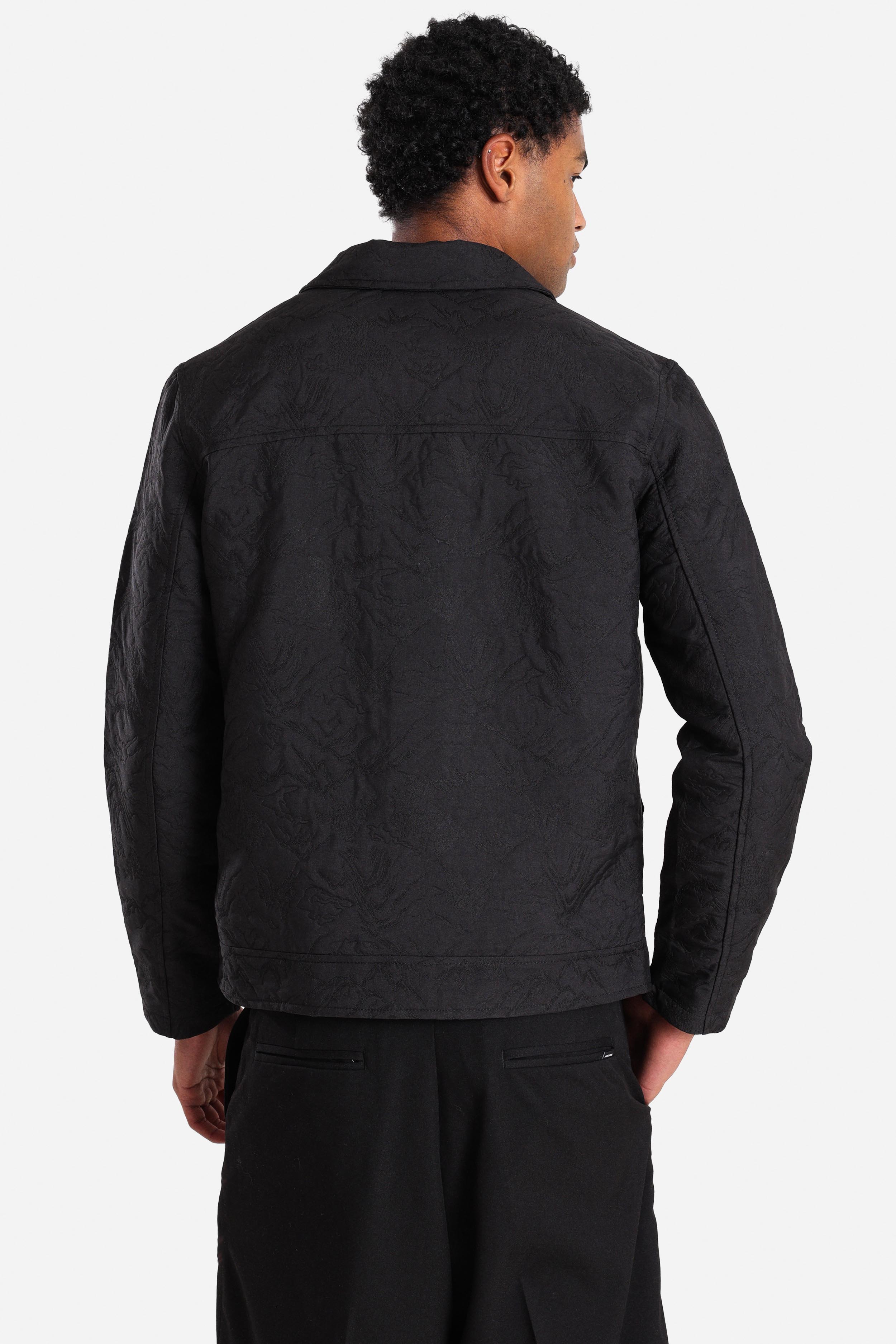 Leichte strukturierte Jacke - Black