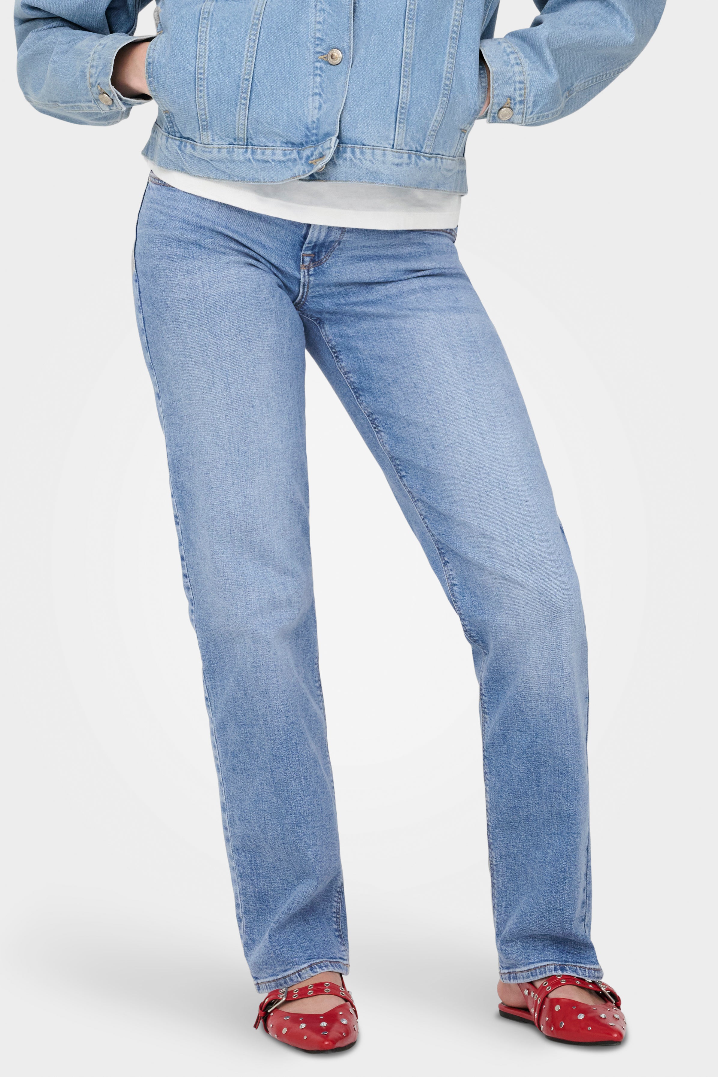 ONLLOPEZ jean straight fit L32 - Light Blue Denim