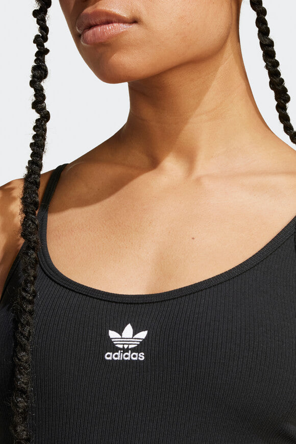 Essentials short ribbed jumpsuit - Black