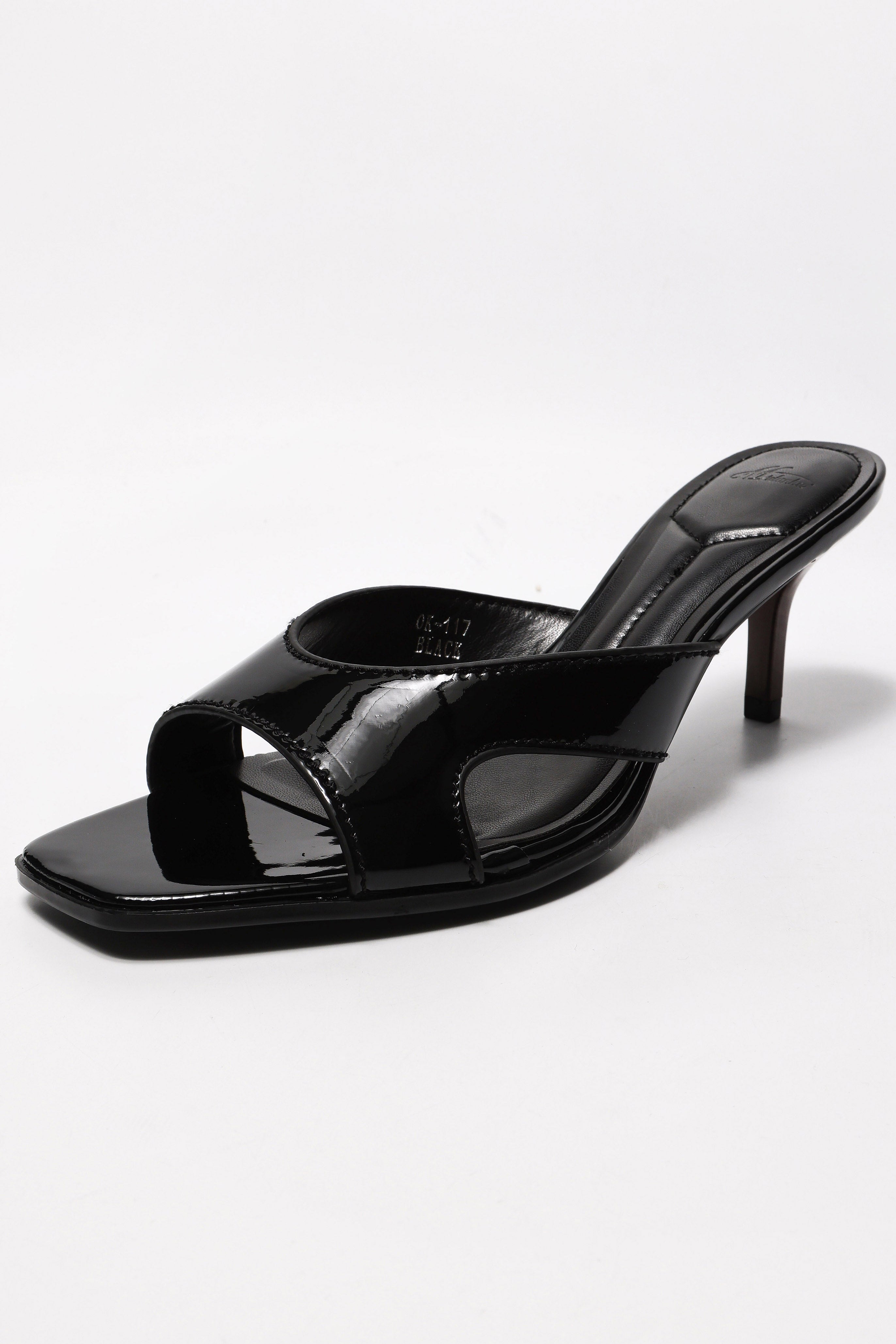 Patent leather mules - Black