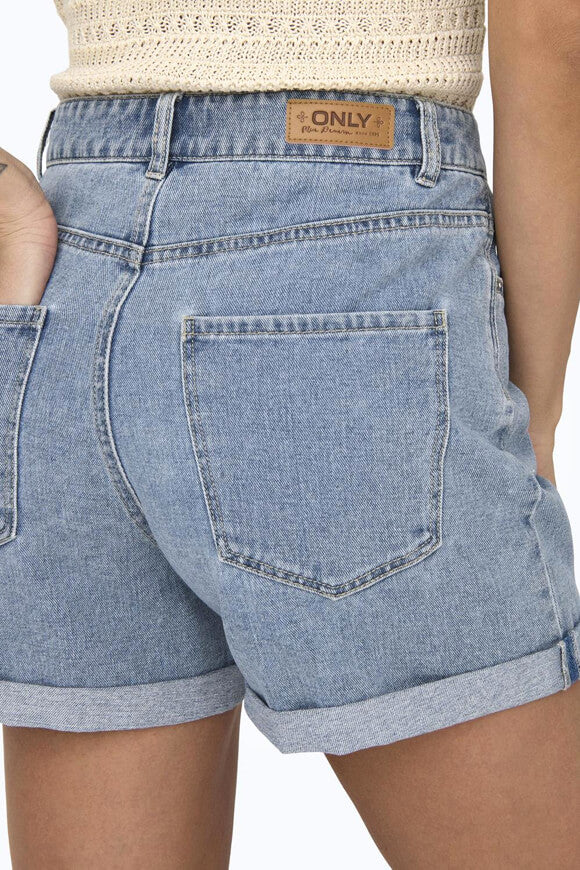 Short en jean Vega Mom Fit - Denim bleu clair