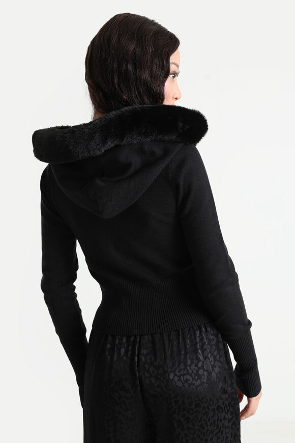 Crop cardigan - black