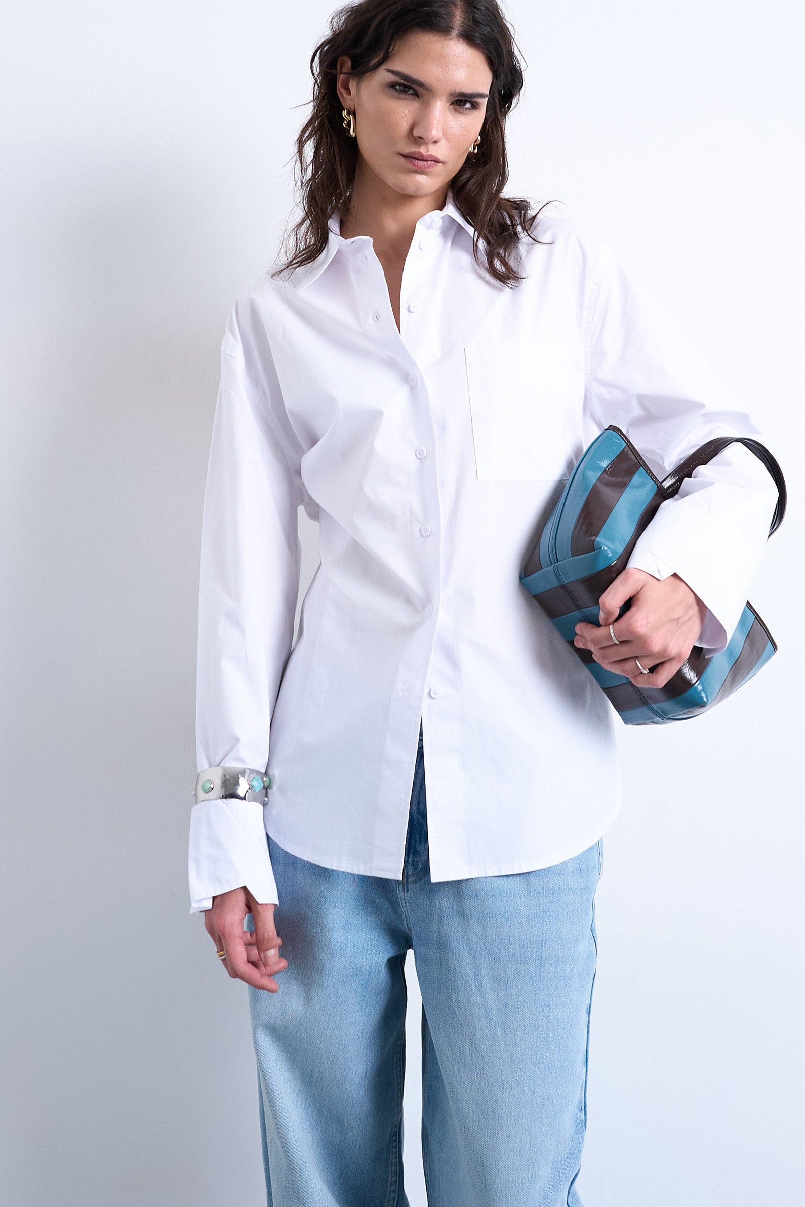 TSDEMI Oversize Hemd - Snow White