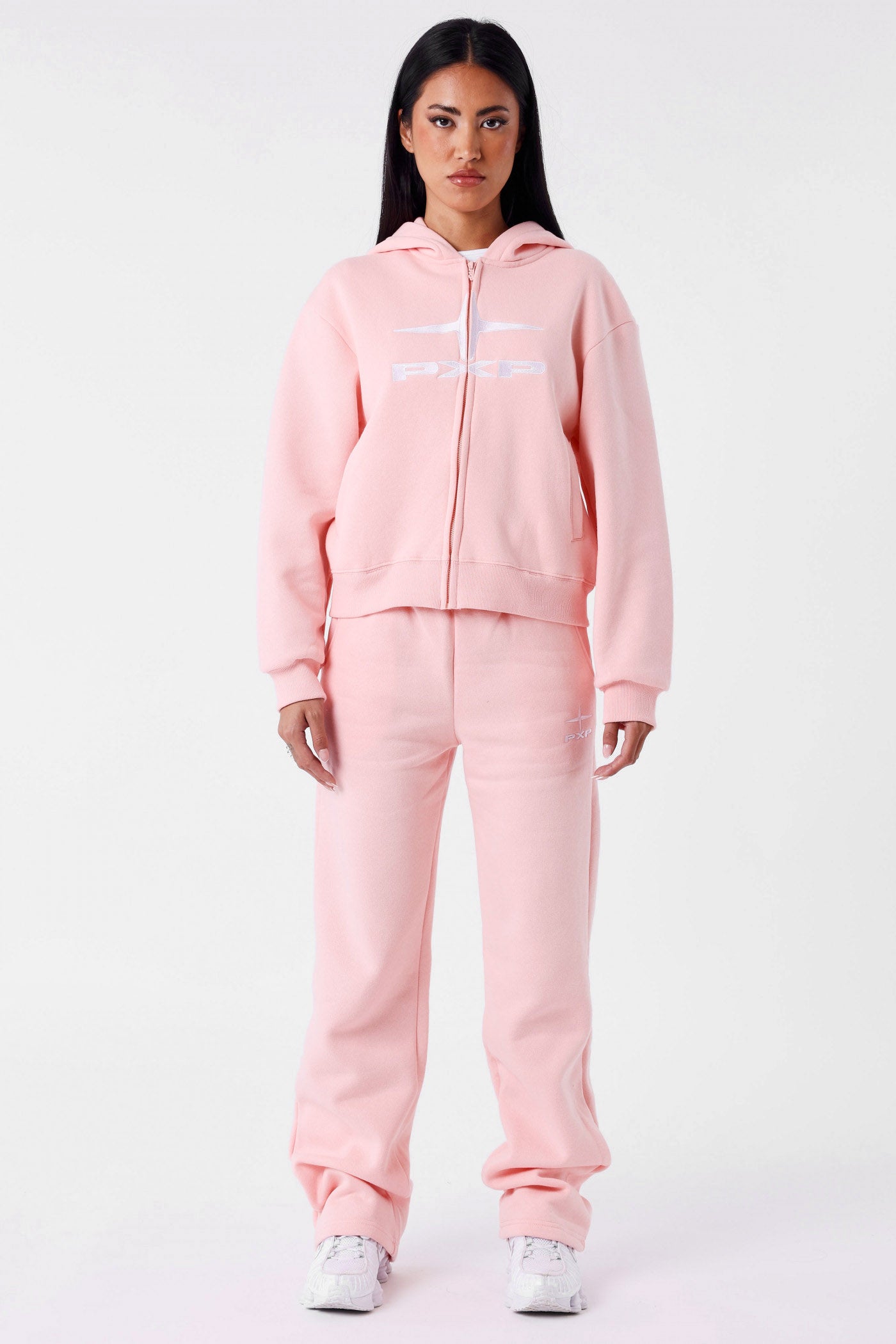 Kapuzensweatjacke - Light Pink