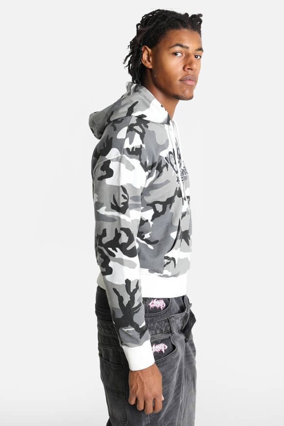 Hooded sweat jacket - Grey Camo