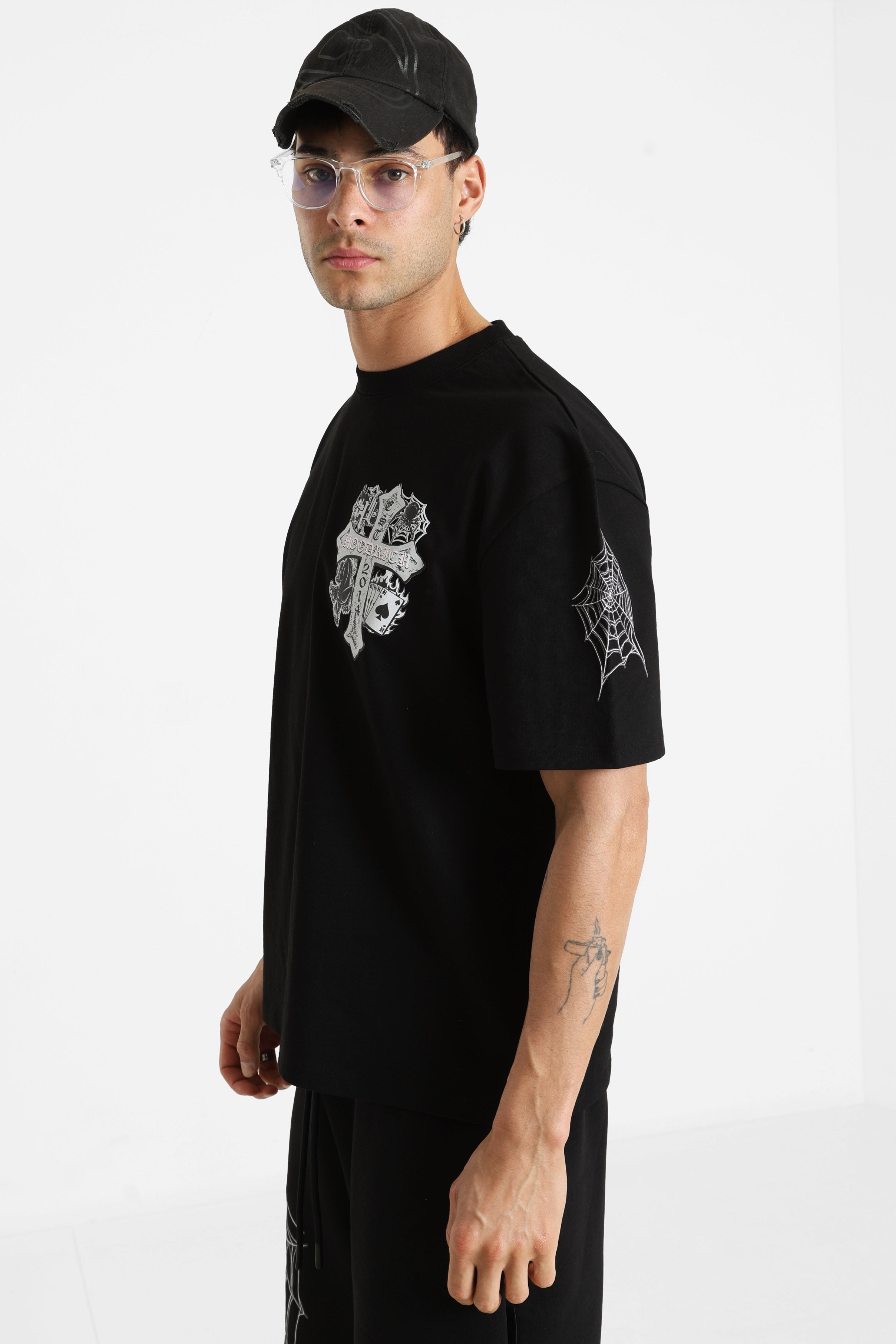 Cross t-shirt ample - Black