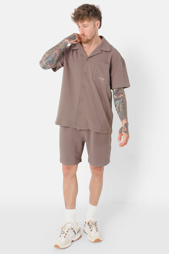 Camicia in seersucker - taupe