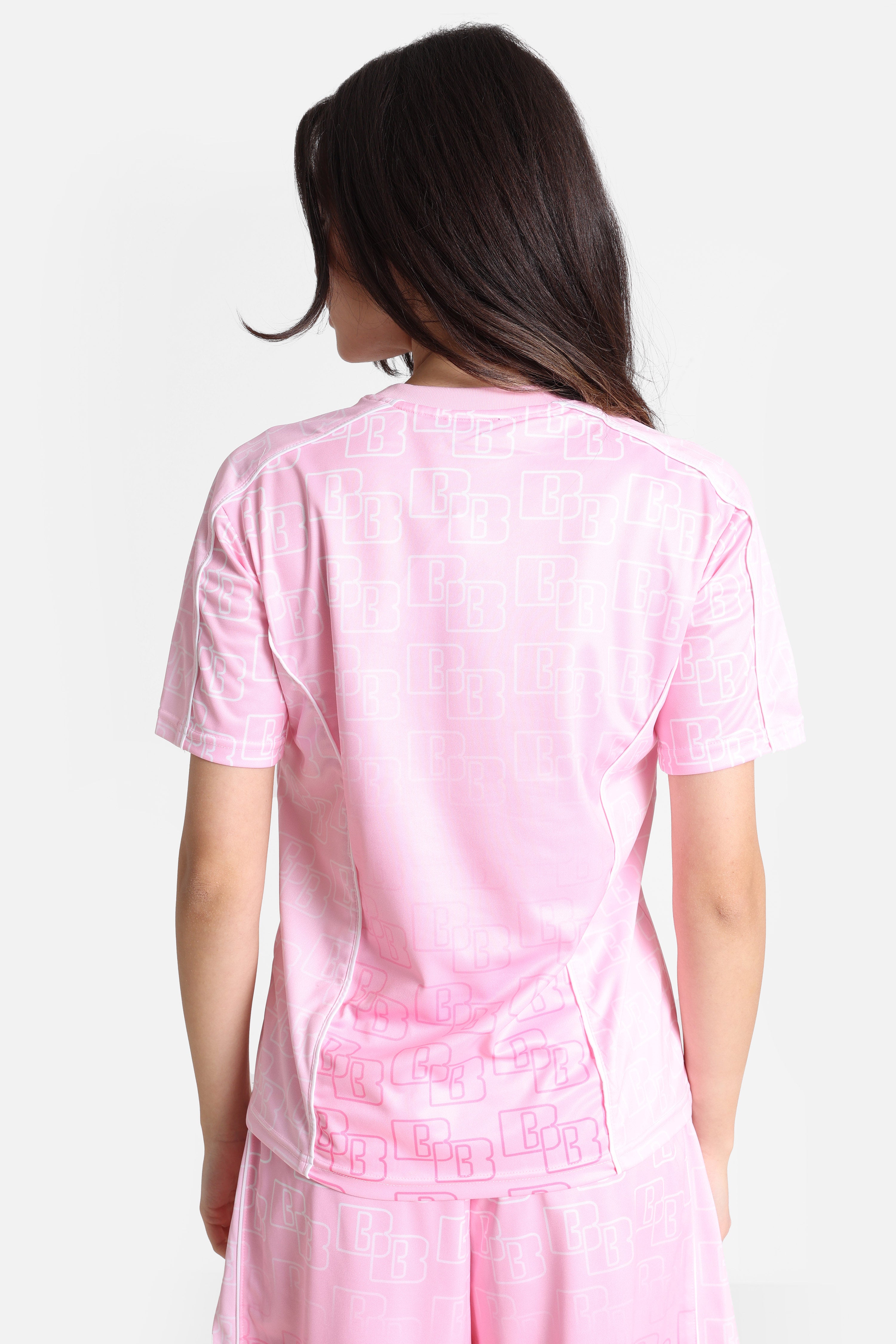 T-shirt in mesh - Rosa