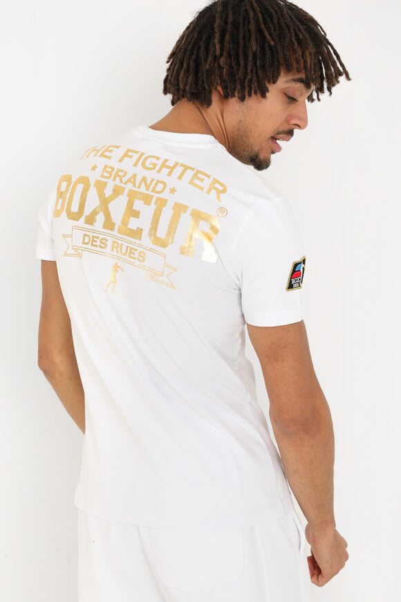 T-shirt - Blanc + Or