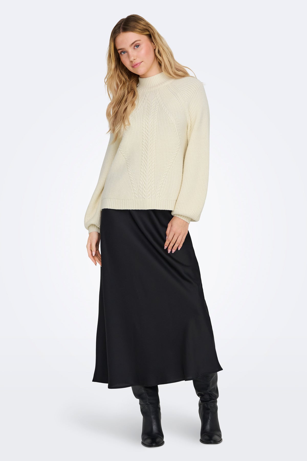 ONLKATIA rib-knit jumper - Whitecap