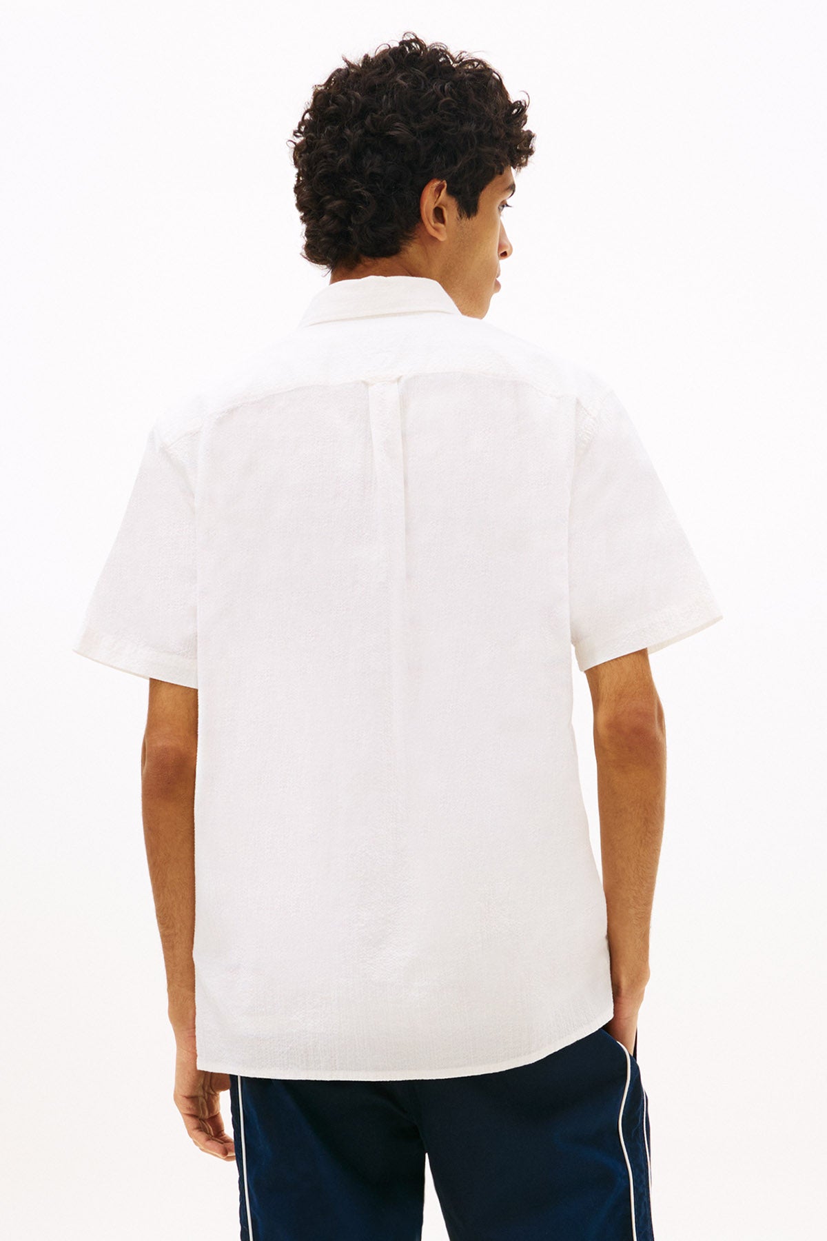 Seersucker Hemd - Ancient White