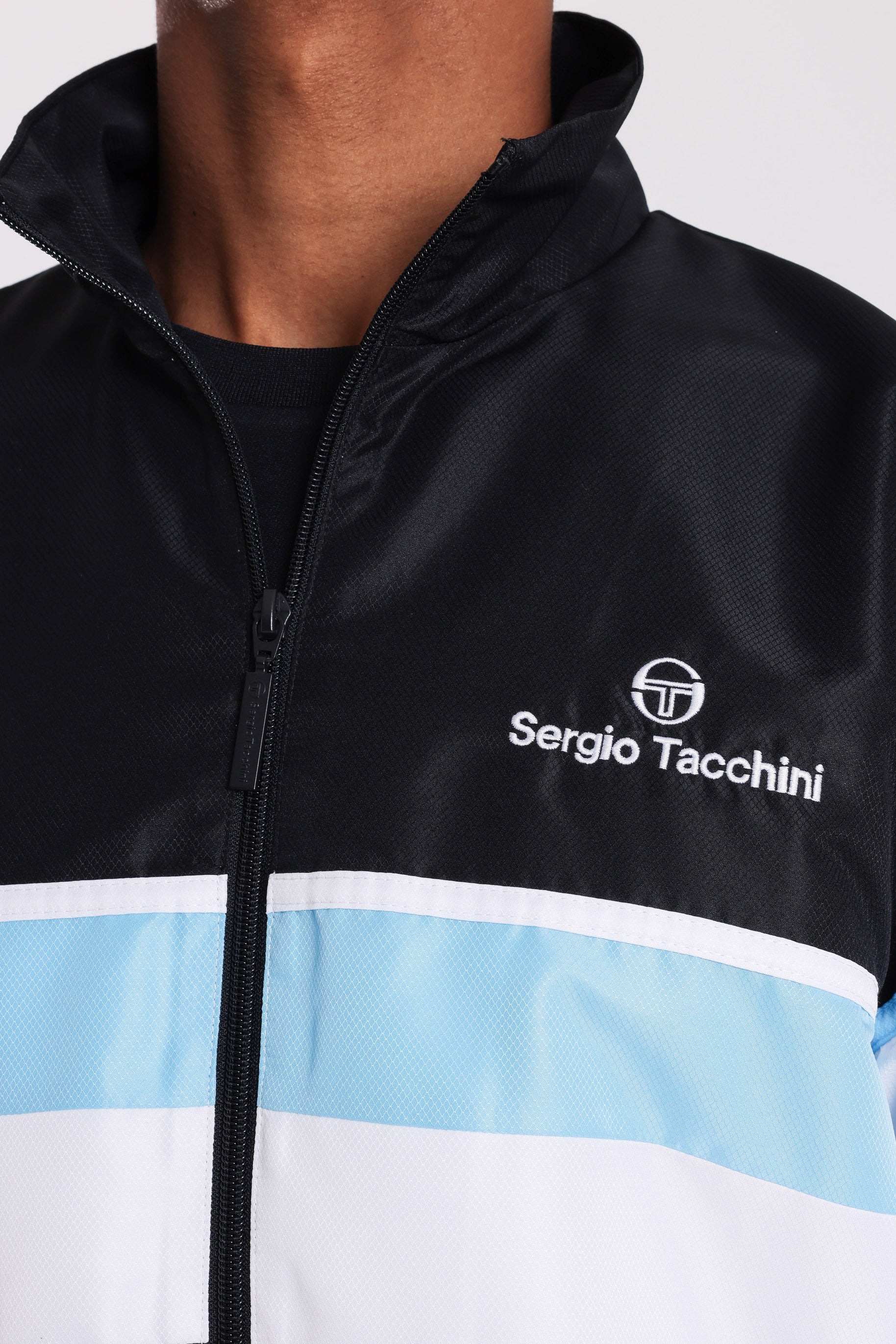 Scorpione tracksuit jacket - Black + Baltic Sea