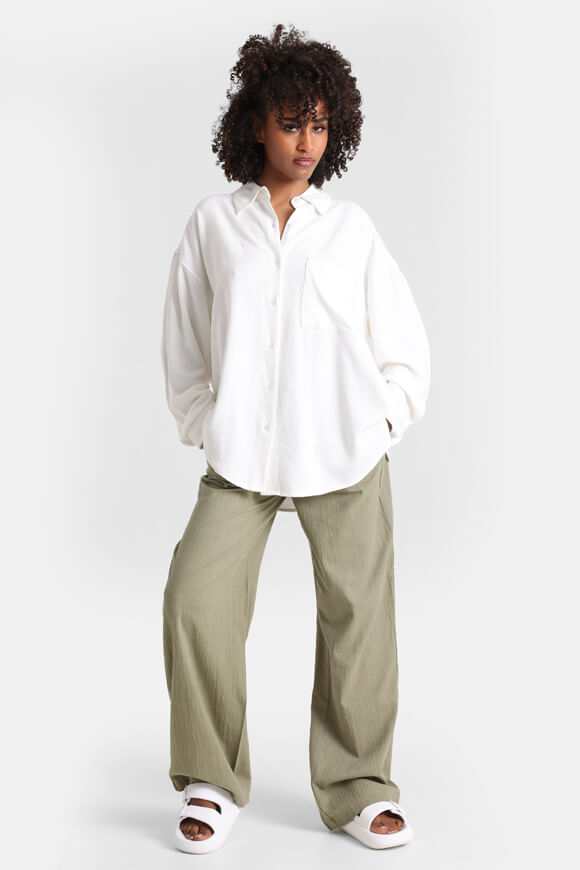 Oversize Leinenhemd - Offwhite