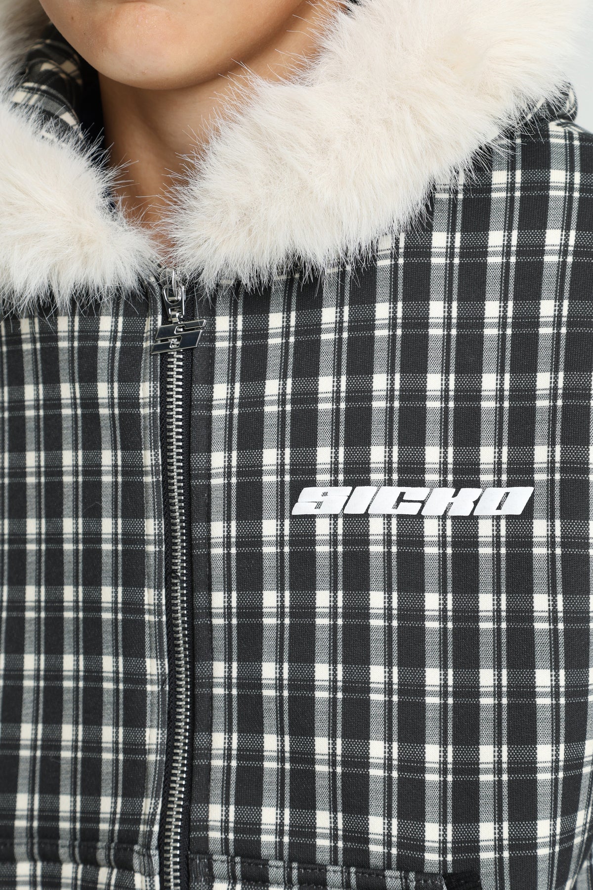 Strickjacke - Schwarz + Offwhite