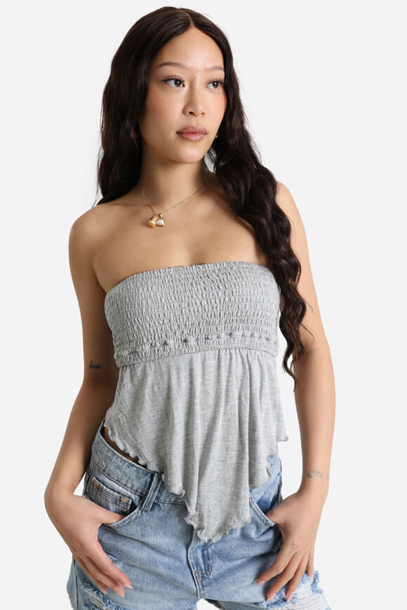 Bandeau crop top - gray