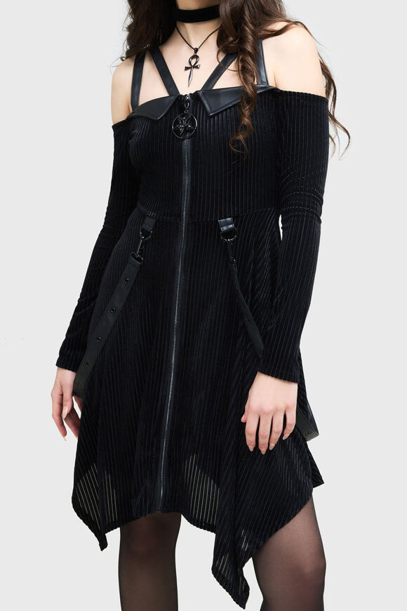 Zelphoria velvet mini dress - Black