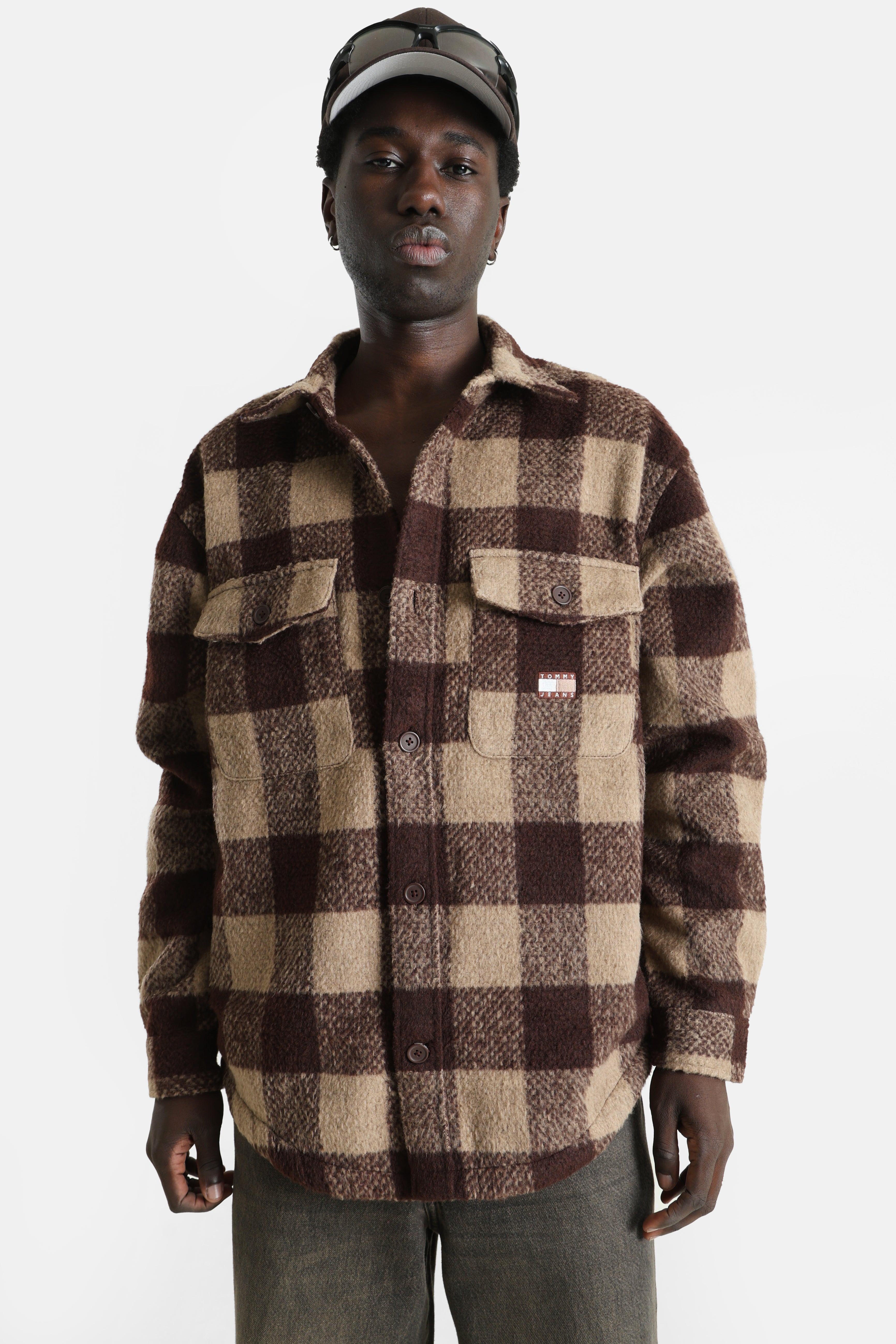Surchemise ample - Rich Brown + Buffalo Check