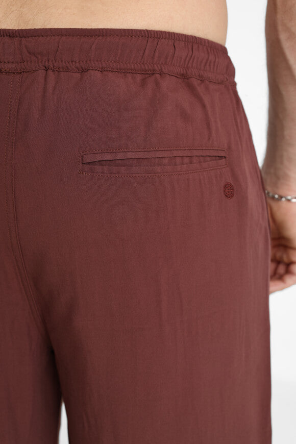 Short en tissu - Brun