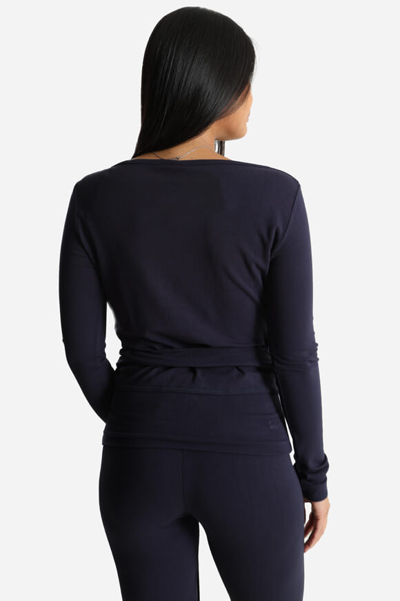 Camicia a maniche lunghe Crop - Blu navy