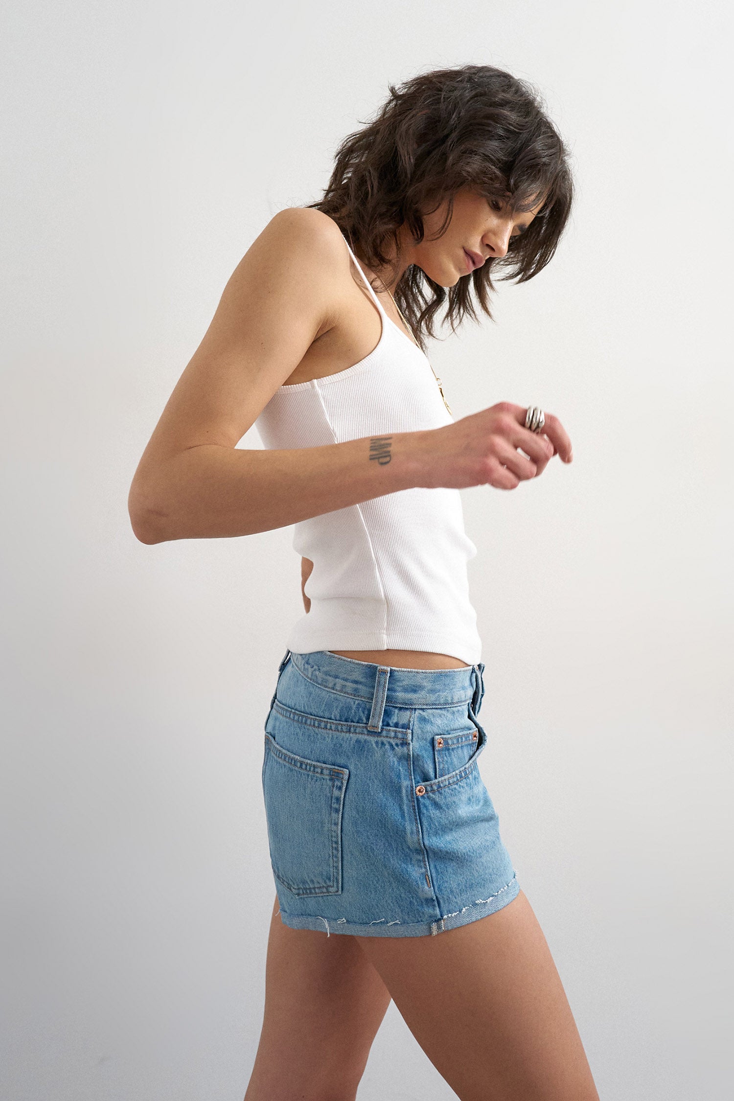 TSJESSI Jeansshorts - Medium Blue Denim