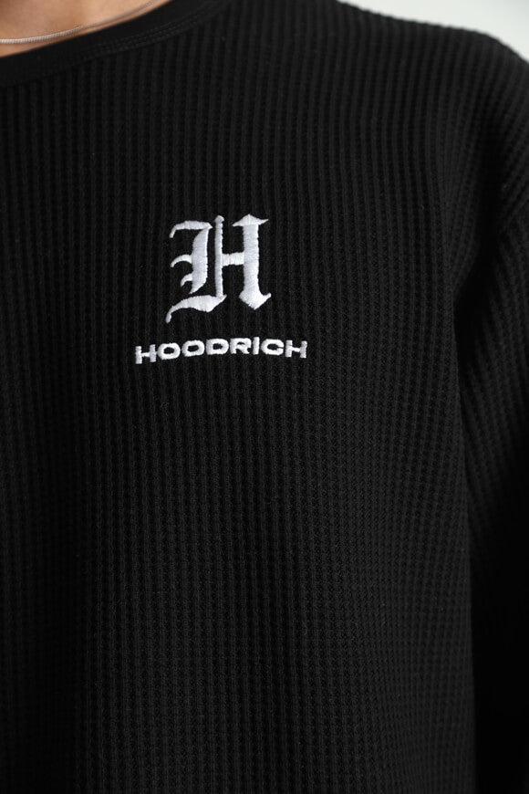 Shirt manches longues en tissu gaufré - Black