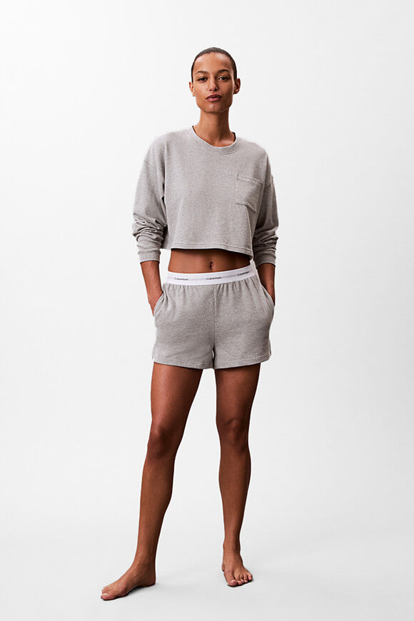 Camicia a maniche lunghe Crop - Grigio Heather