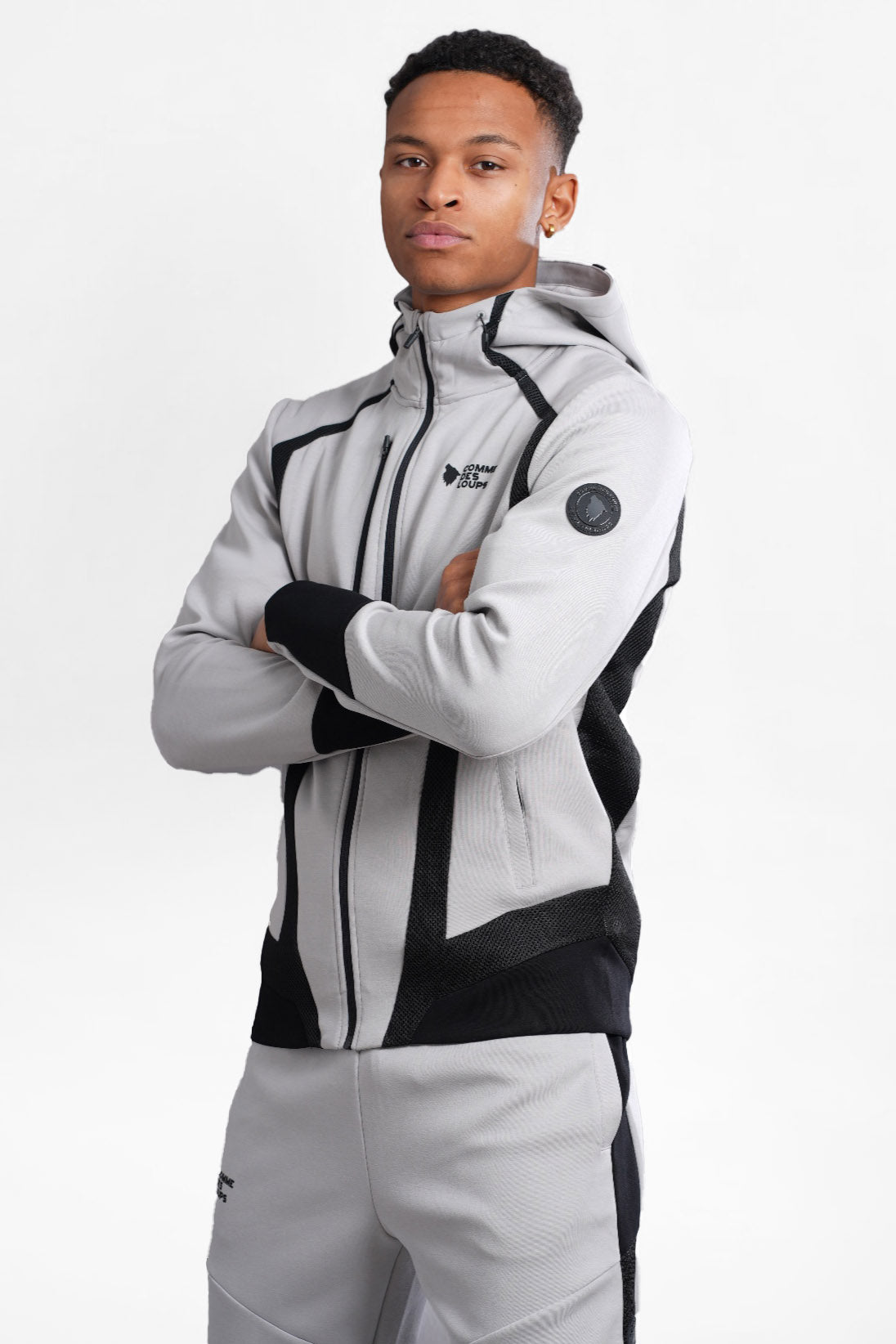 Shifter tracksuit jacket - Light Grey + Black
